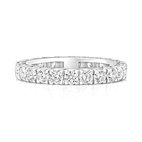 4 Prong Round White Gold This exquisite Full Eternity Diamond Rings