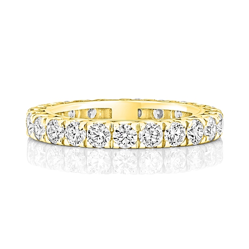 4 Prong Round Yellow Gold This exquisite Eternity Diamond Rings