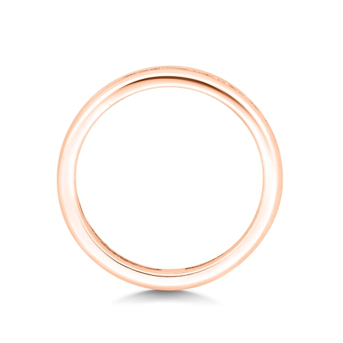 Channel Setting Round Rose Gold Whisperradiance Eternity Diamond Rings