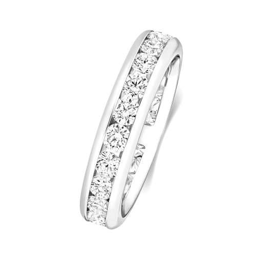 Channel Setting Round Marvel Full Eternity Diamond Rings