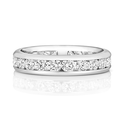 Channel Setting Round Marvel Full Eternity Diamond Rings
