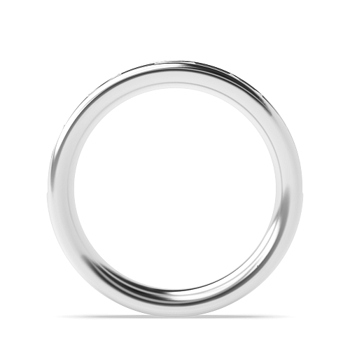Channel Setting Round/Baguette Gleamwhisper Moissanite Eternity Diamond Rings