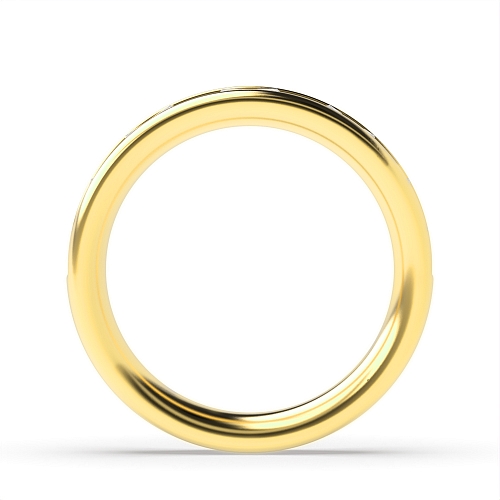 Channel Setting Round/Baguette Yellow Gold Gleamwhisper Eternity Diamond Rings