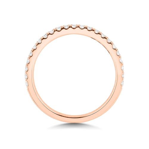 4 Prong Round Rose Gold Separate claws Eternity Engagement Rings