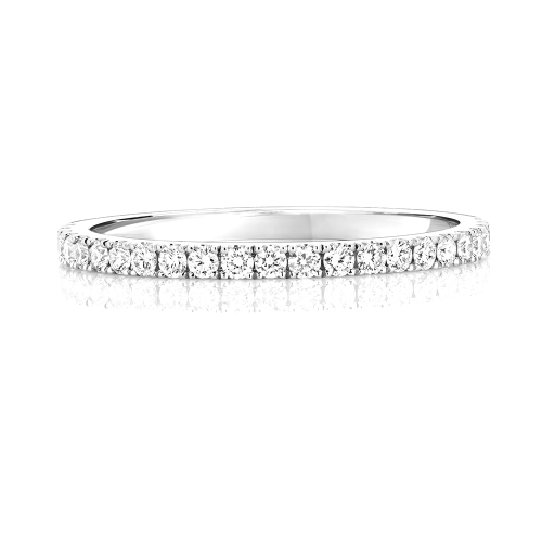 4 Prong Round Separate claws Half Eternity Engagement Rings