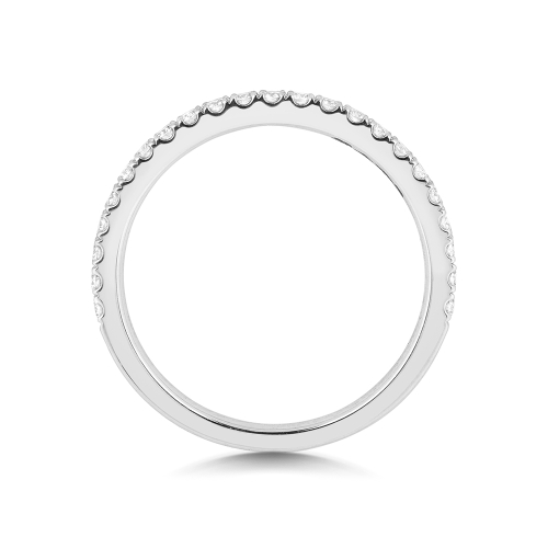 4 Prong Round Separate claws Half Eternity Engagement Rings