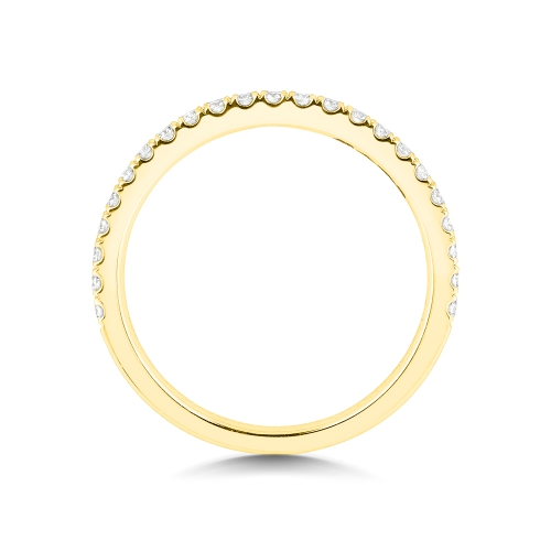 4 Prong Round Yellow Gold Separate claws Eternity Engagement Rings