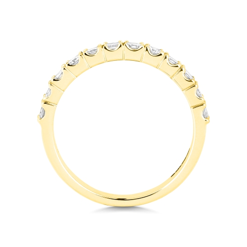 4 Prong Princess Yellow Gold Infinityspark Eternity Engagement Rings