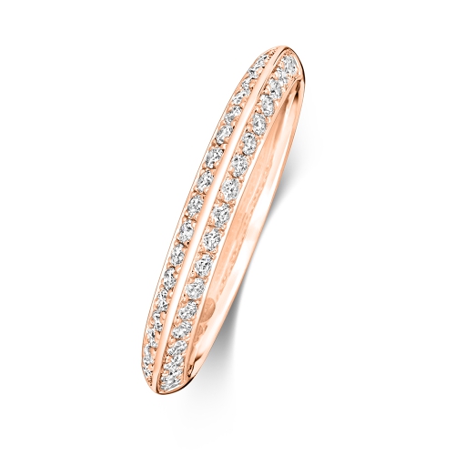 4 Prong Round Rose Gold Eternity Engagement Rings