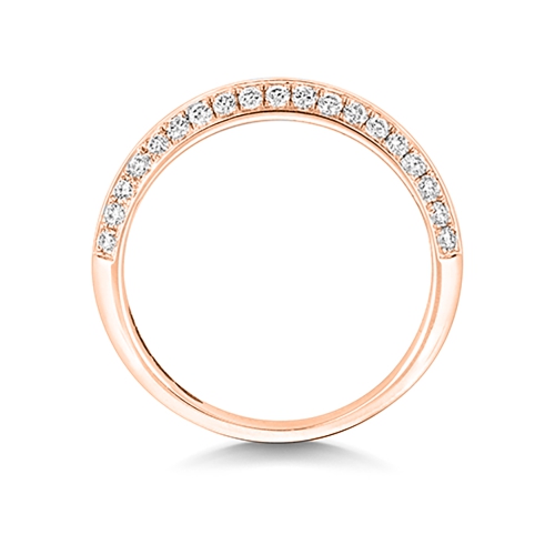 4 Prong Round Rose Gold Eternity Engagement Rings