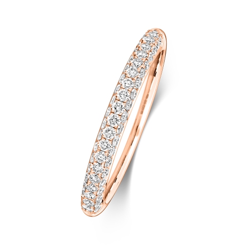 4 Prong Round Rose Gold Superior Eternity Engagement Rings