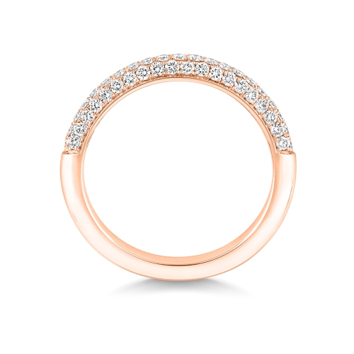 4 Prong Round Rose Gold Superior Eternity Engagement Rings