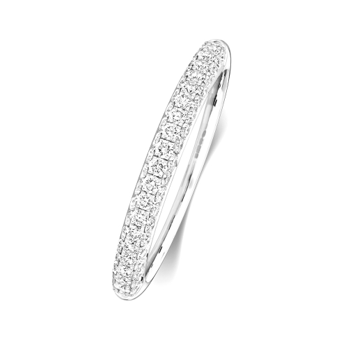 4 Prong Round Superior Half Eternity Engagement Rings