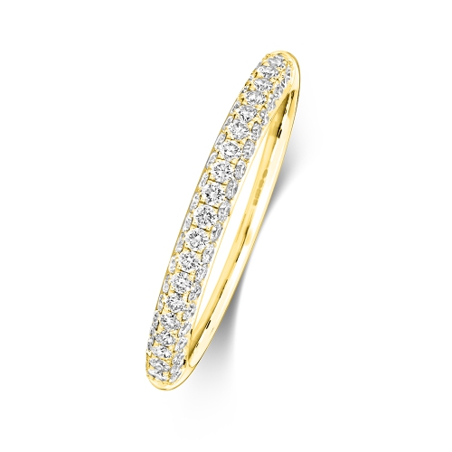 4 Prong Round Yellow Gold Superior Eternity Engagement Rings