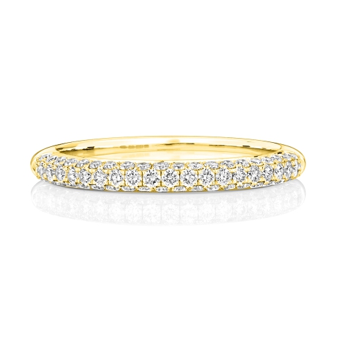 4 Prong Round Yellow Gold Superior Eternity Engagement Rings
