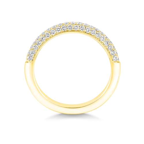 4 Prong Round Yellow Gold Superior Eternity Engagement Rings