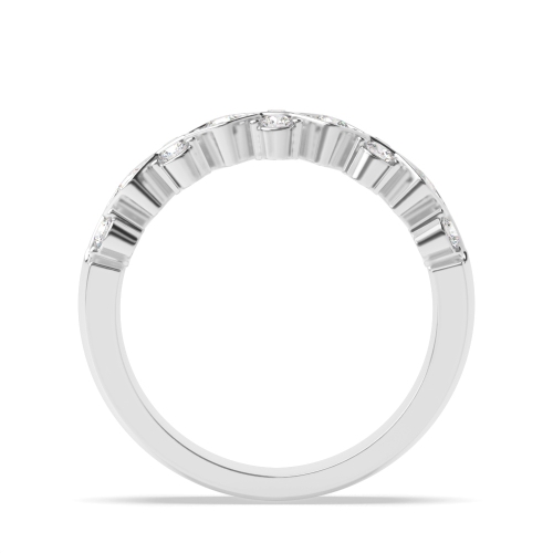 4 Prong Round Regalness Half Eternity Engagement Rings