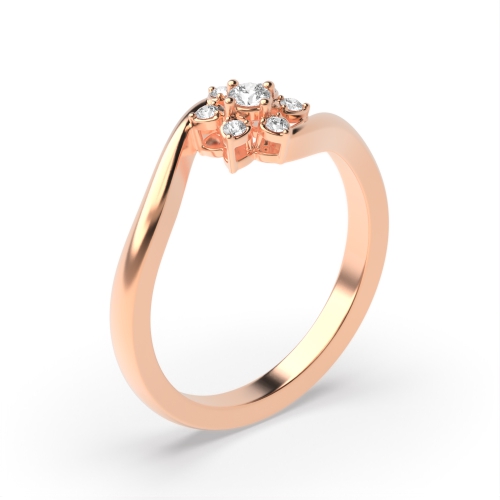 4 Prong Round Rose Gold Infiniteradiant Engagement Rings
