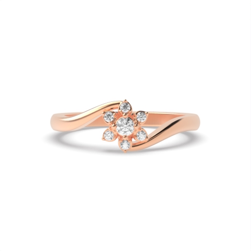 4 Prong Round Rose Gold Infiniteradiant Engagement Rings