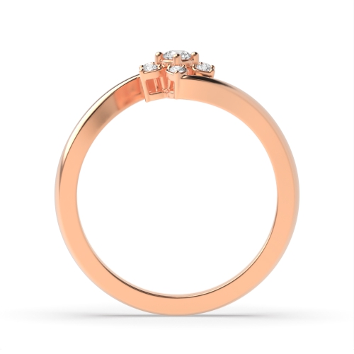 4 Prong Round Rose Gold Infiniteradiant Engagement Rings