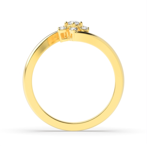 4 Prong Round Yellow Gold Infiniteradiant Engagement Rings