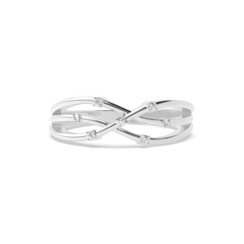 4 Prong Round Charming Half Eternity Engagement Rings