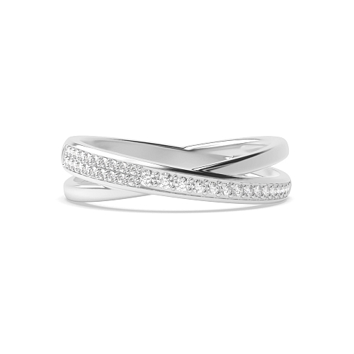 Pave Setting Round Eternal Naturally Mined Diamond Eternity Engagement Rings