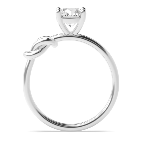 4 Prong Round Knot Solitaire Diamond Ring