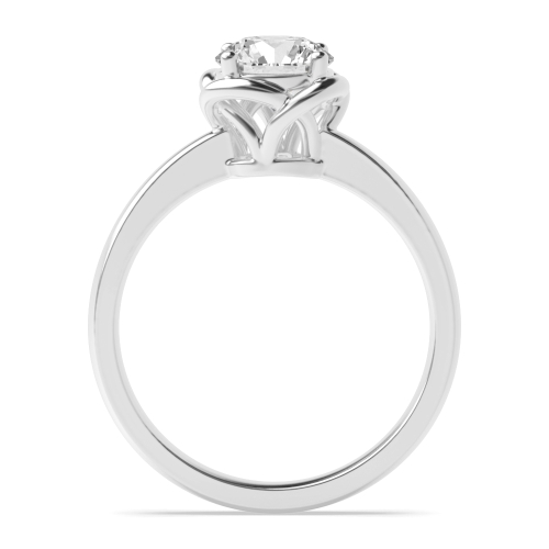 4 Prong Round Echo Solitaire Diamond Ring