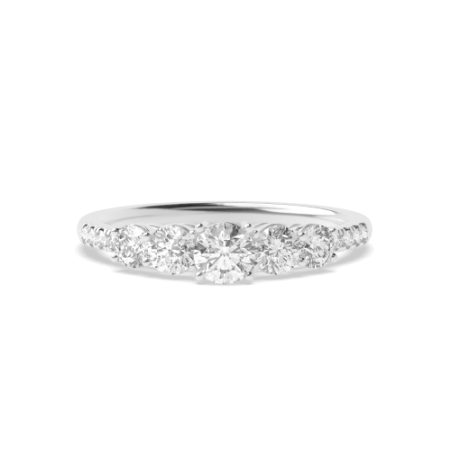 4 Prong Round Whispertrail Moissanite Diamond Rings