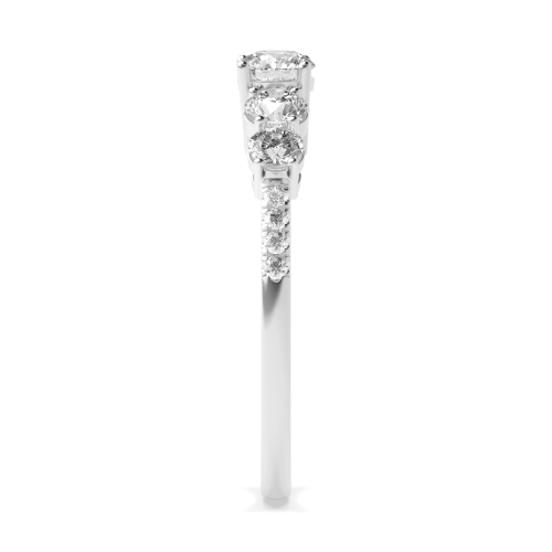 4 Prong Round Whispertrail Moissanite Diamond Rings