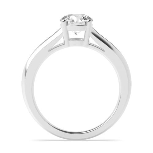 4 Prong Round Split Band Solitaire Diamond Ring