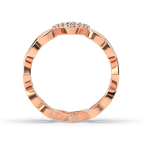 4 Prong Round Rose Gold unique Unusual Wedding Engagement Rings