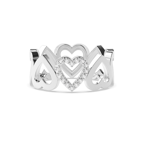 4 Prong Round White Gold unique Unique Eternity Bands Engagement Rings