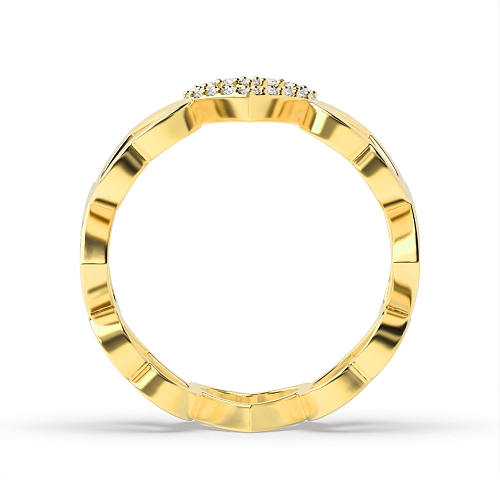 4 Prong Round Yellow Gold unique Unique Engagement Rings