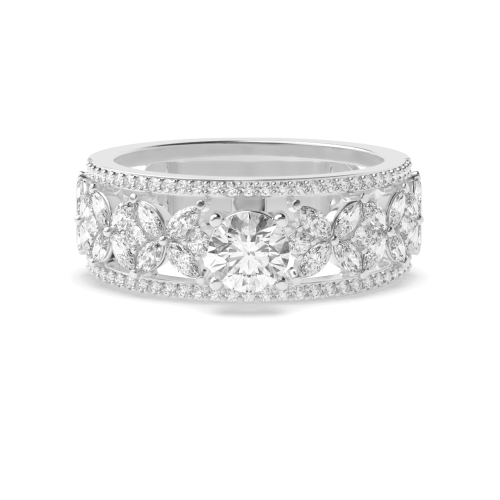 4 Prong Round Bolded Engagement Rings
