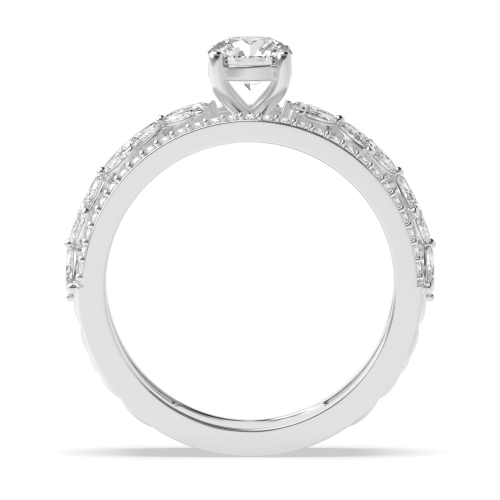 4 Prong Round Bolded Engagement Rings
