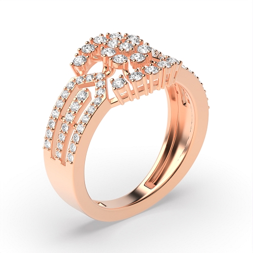 4 Prong Round Rose Gold Stargleam Unusual Engagement Rings