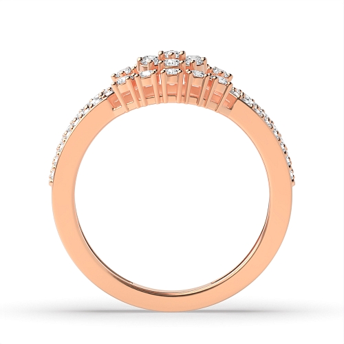 4 Prong Round Rose Gold Stargleam Unusual Engagement Rings