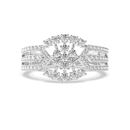 4 Prong Round Stargleam Engagement Rings
