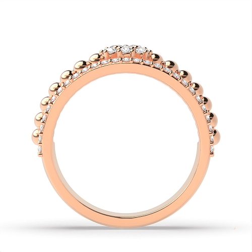 4 Prong Round Rose Gold Radiancewhisper Unusual Wedding Engagement Rings