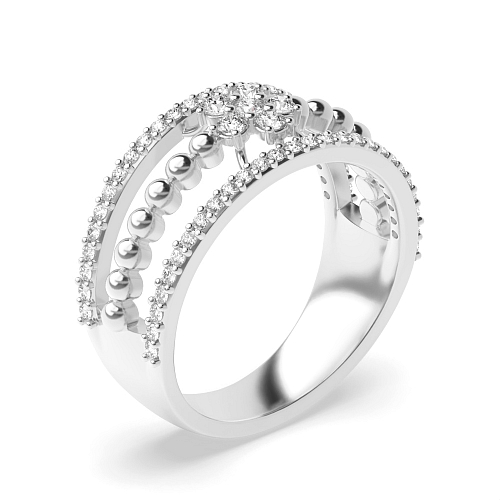 4 Prong Round White Gold Radiancewhisper Unique Eternity Bands Engagement Rings