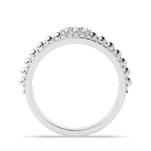 4 Prong Round White Gold Radiancewhisper Unique Eternity Bands Engagement Rings