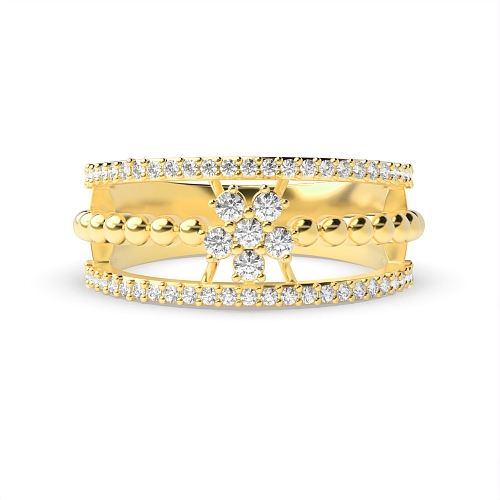 4 Prong Round Yellow Gold Radiancewhisper Unique Engagement Rings