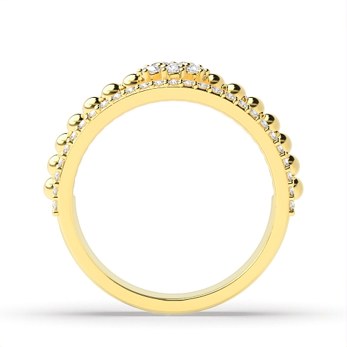 4 Prong Round Yellow Gold Radiancewhisper Unique Engagement Rings