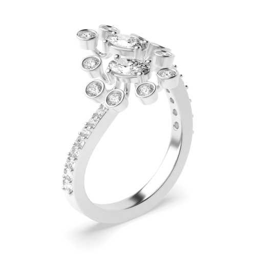 4 Prong Oval Unique Engagement Rings
