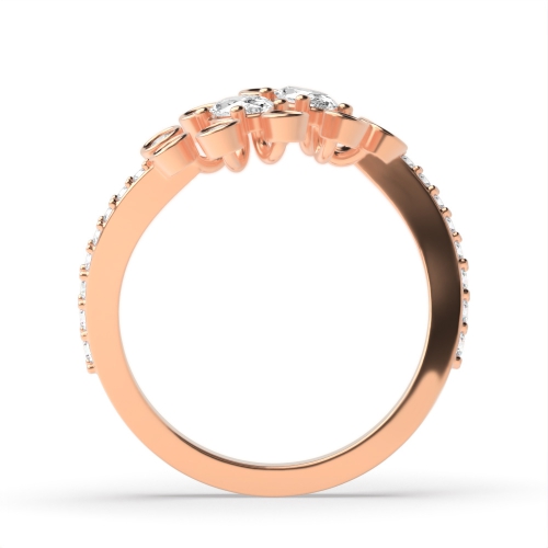 4 Prong Oval Rose Gold antique style Unusual Wedding Engagement Rings