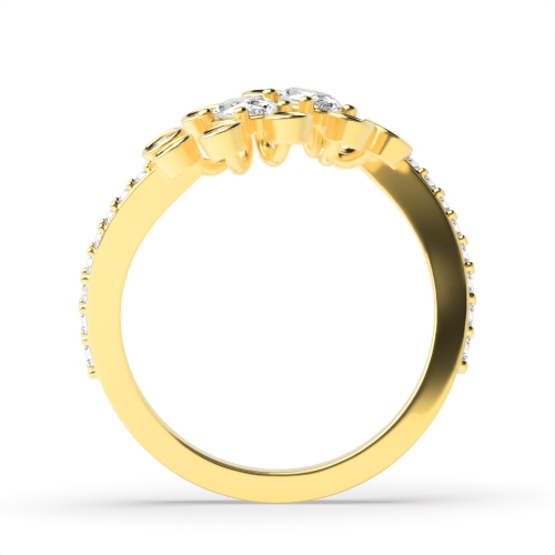 4 Prong Oval Yellow Gold antique style Unique Engagement Rings