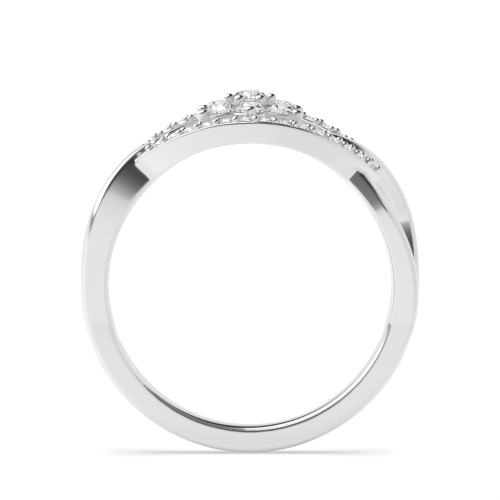 3 Prong Round Floral styled Engagement Rings