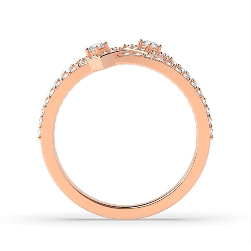 Round Rose Gold Aurawhisper Unusual Wedding Engagement Rings